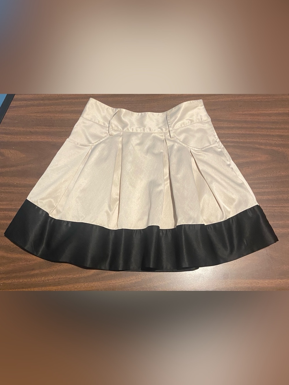Y2K Colorblock Metallic Pleated A-Line Mini Skirt
